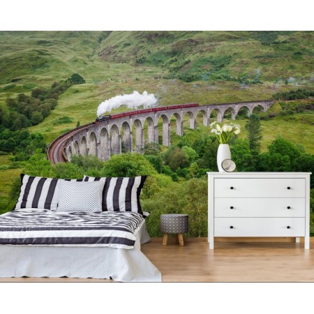 Фотообои Поезд на мосту для спальни
