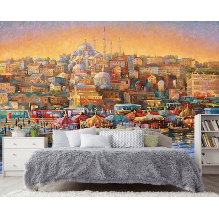 Фотообои Стамбул в спальне