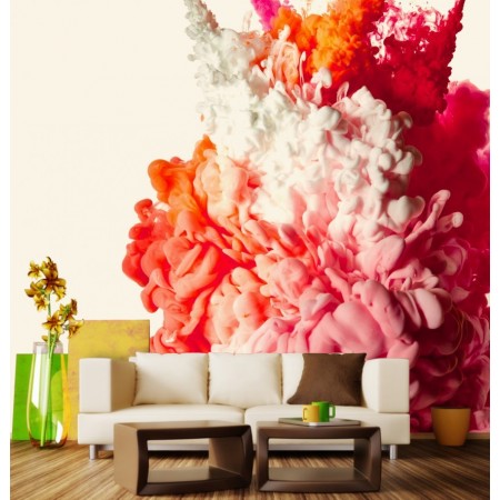 Фотообои Взрыв красок в гостинной