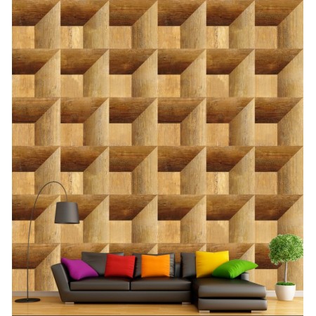Фотообои Абстрактные деревянные кубы в комнату
