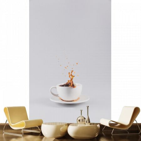 Фотообои Расплескавшийся кофе на стену