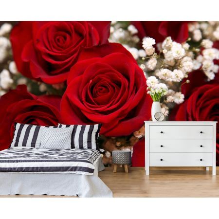 Фотообои Красные розы для спальни