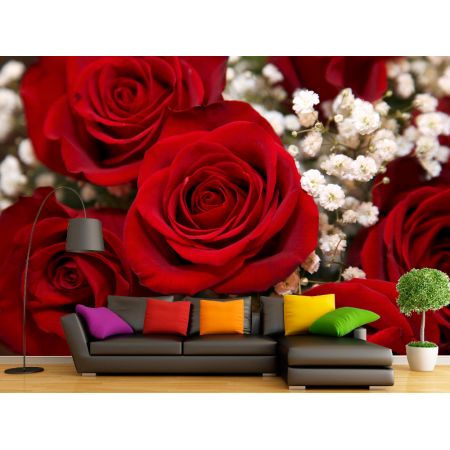 Фотообои Красные розы в комнату