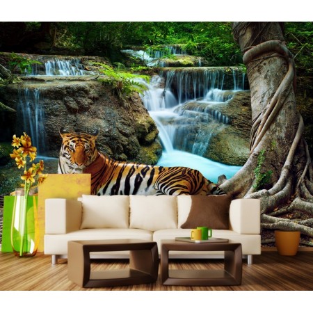 Фотообои Тигр в гостинной