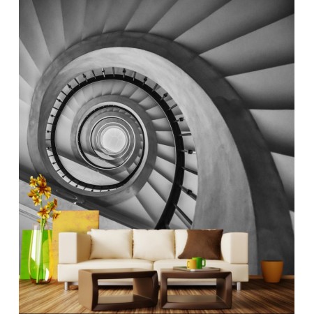 Фотообои Лестници спираль в гостинной