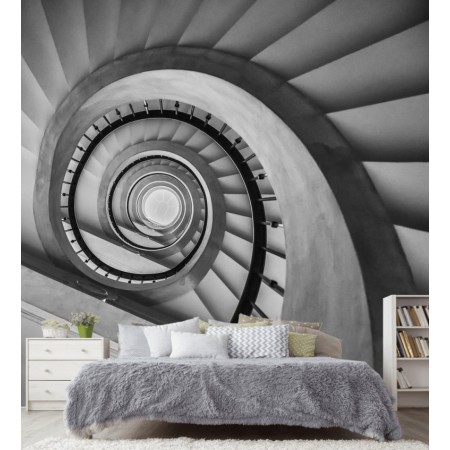 Фотообои Лестници спираль в спальне