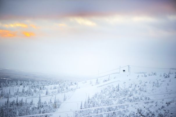 Фотообои Зимняя горная метель