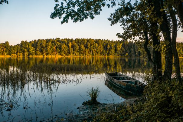 Фотообои Пейзаж лодки